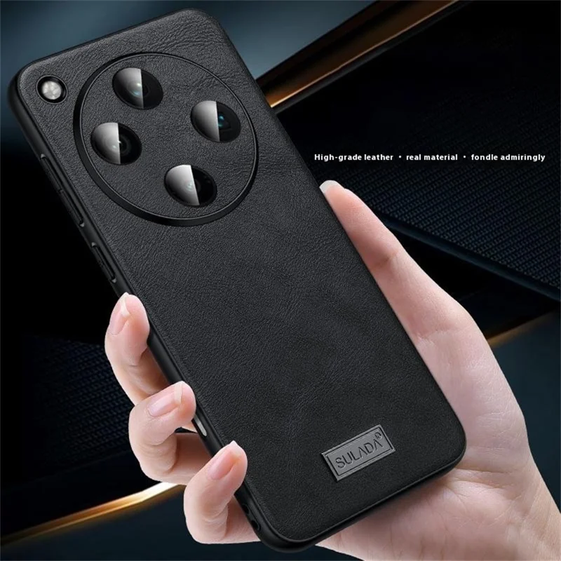 SULADA For Oppo Find X8 Pro 5G Case PU Leather + TPU + PC Back Phone Cover - Black