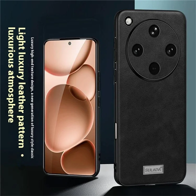 Чехол SULADA для Oppo Find X8 5G из искусственной кожи + TPU + ПК - Черный