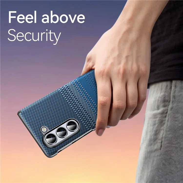 Чехол для Samsung Galaxy Z Fold6 5G SULADA с магнитным креплением, ударопрочный, жесткий пластиковый задний корпус - Moonrise Blue