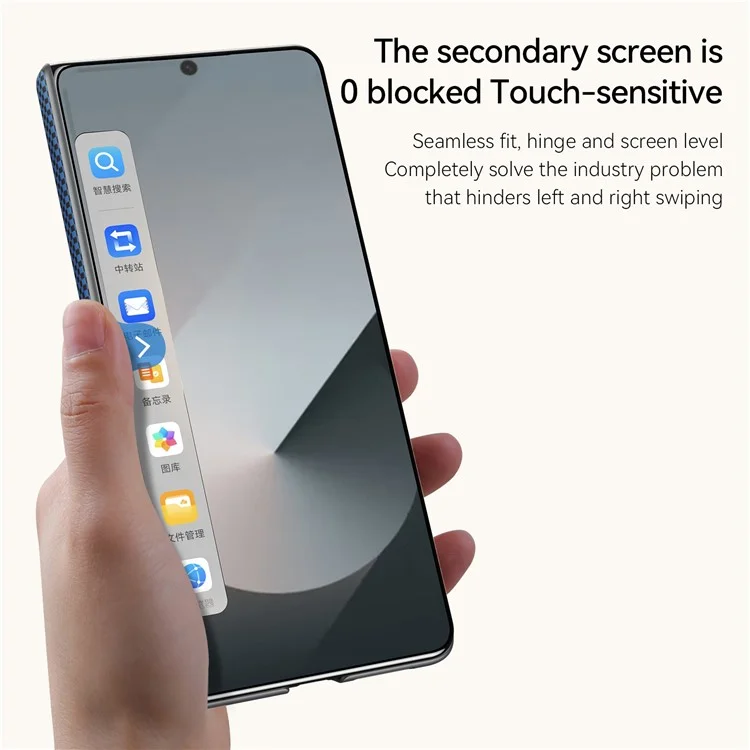 Чехол для Samsung Galaxy Z Fold6 5G SULADA с магнитным креплением, ударопрочный, жесткий пластиковый задний корпус - Moonrise Blue