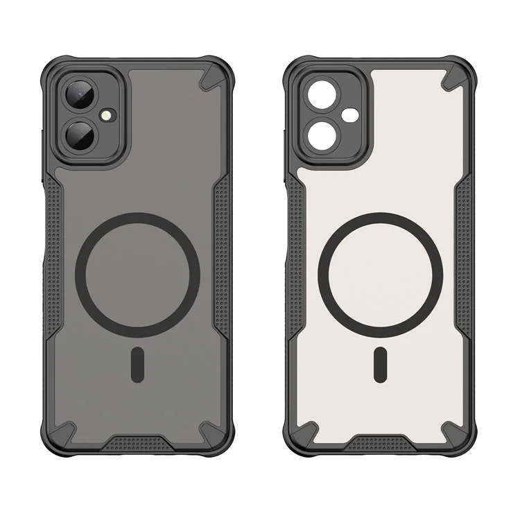 Acquisto all'ingrosso per Samsung Galaxy A06 5G Cover Magnetica Compatibile con MagSafe TPU + PC Posteriore Telefono - Nero