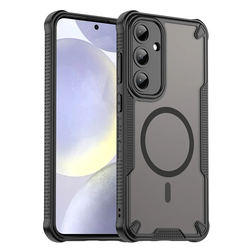 Bulk Purchasing For Samsung Galaxy S25 / S24 Magnetic Case Compatible with MagSafe TPU + PC Phone Back Cover - Black