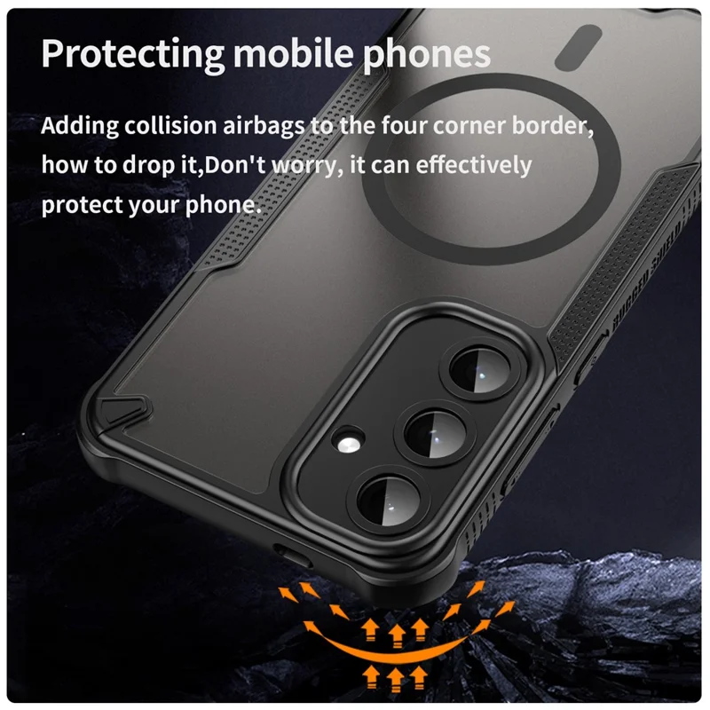 Bulk Purchasing For Samsung Galaxy S25 / S24 Magnetic Case Compatible with MagSafe TPU + PC Phone Back Cover - Black