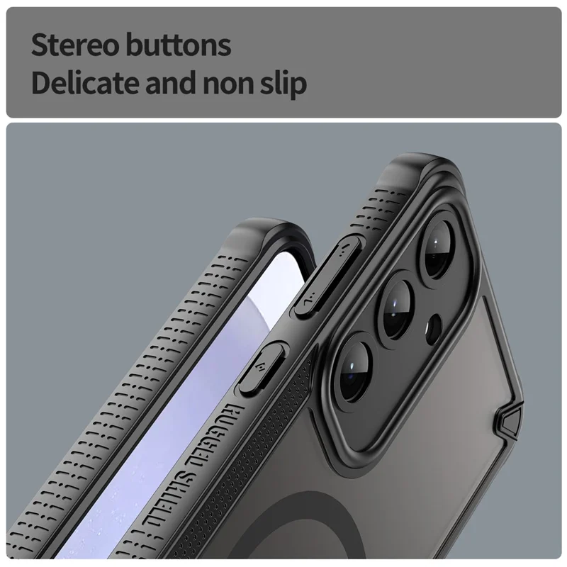Bulk Purchasing For Samsung Galaxy S25 / S24 Magnetic Case Compatible with MagSafe TPU + PC Phone Back Cover - Black