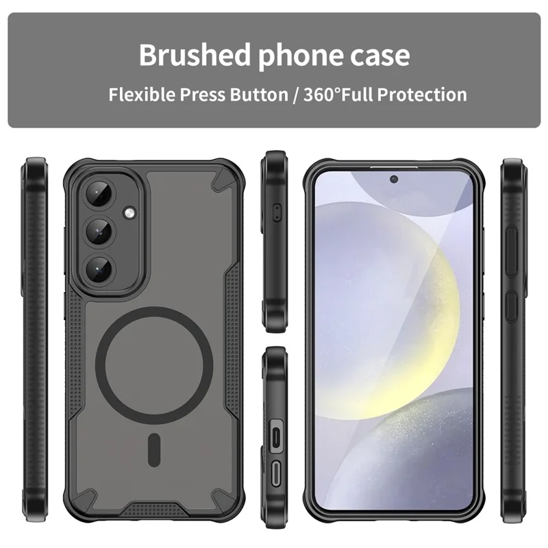 Bulk Purchasing For Samsung Galaxy S25 / S24 Magnetic Case Compatible with MagSafe TPU + PC Phone Back Cover - Black
