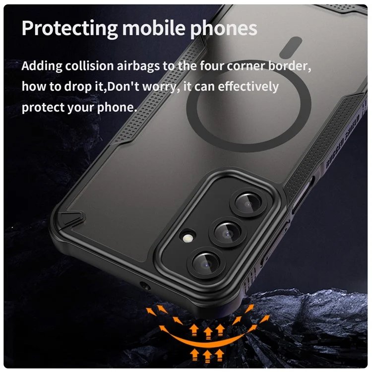 Bulk Purchasing For Samsung Galaxy A16 5G / A16 4G Magnetic Case Compatible with MagSafe TPU + PC Phone Back Cover - Black
