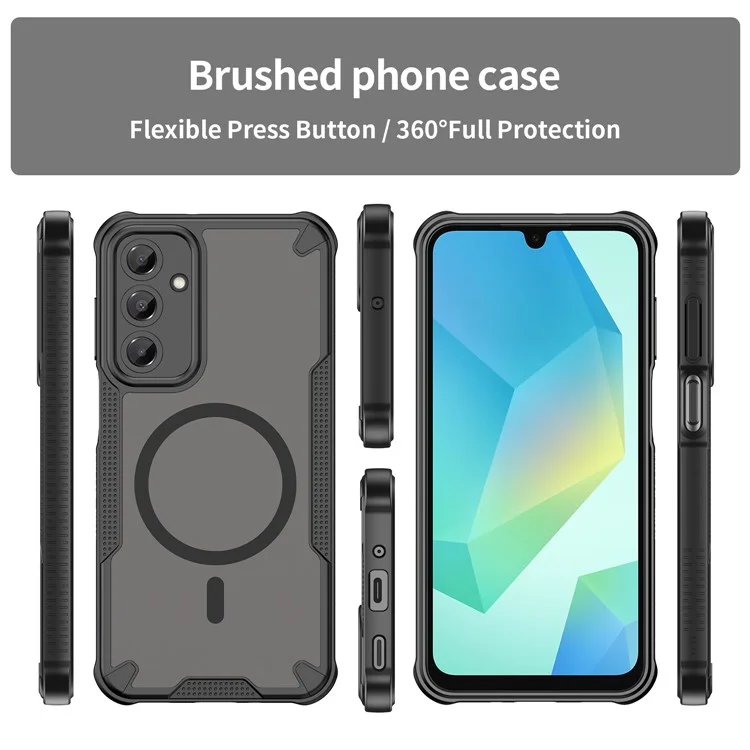 Bulk Purchasing For Samsung Galaxy A16 5G / A16 4G Magnetic Case Compatible with MagSafe TPU + PC Phone Back Cover - Black