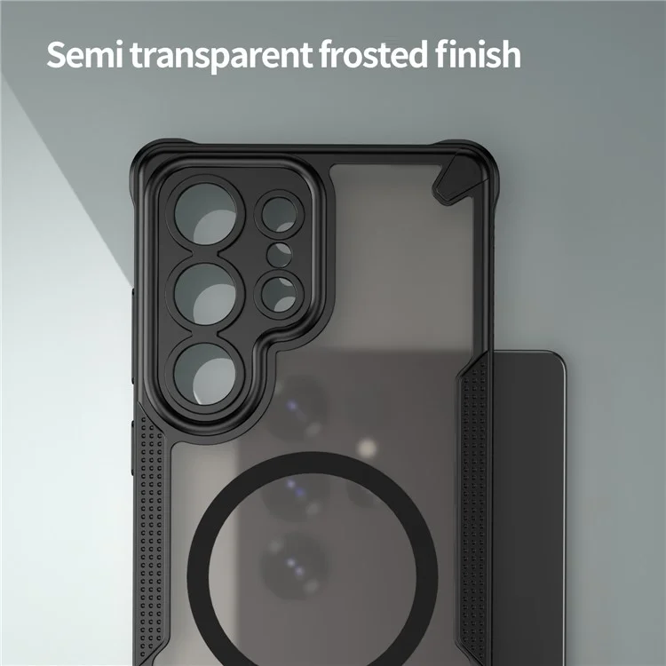 Bulk Purchasing For Samsung Galaxy S25 Ultra Magnetic Case Compatible with MagSafe TPU + PC Phone Back Cover - Black