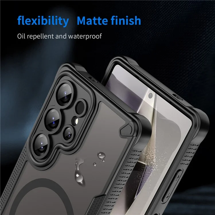 Bulk Purchasing For Samsung Galaxy S25 Ultra Magnetic Case Compatible with MagSafe TPU + PC Phone Back Cover - Black