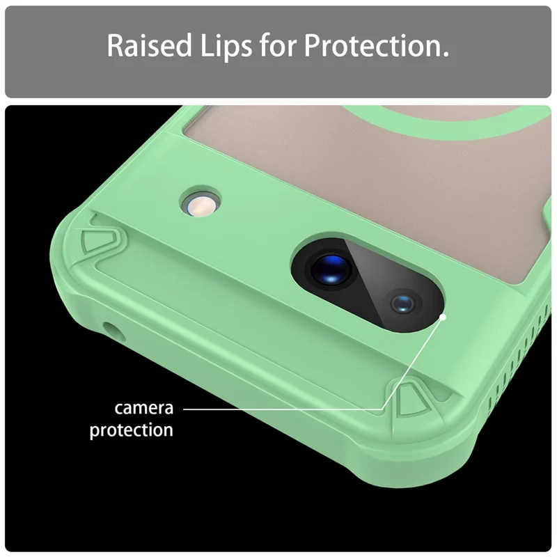 Bulk Purchasing For Google Pixel 8a Magnetic Case Compatible with MagSafe TPU + PC Phone Back Cover - Green