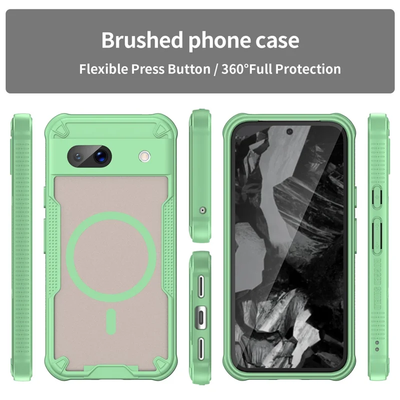 Bulk Purchasing For Google Pixel 8a Magnetic Case Compatible with MagSafe TPU + PC Phone Back Cover - Green