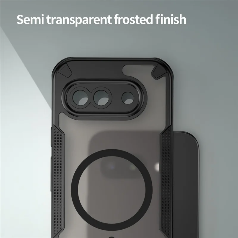 Bulk Purchasing For Google Pixel 9a Magnetic Case TPU + PC Phone Back Cover - Black