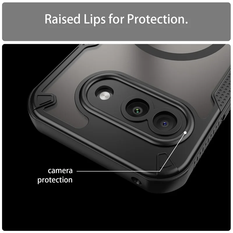Bulk Purchasing For Google Pixel 9a Magnetic Case TPU + PC Phone Back Cover - Black