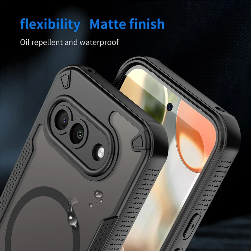 Bulk Purchasing For Google Pixel 9a Magnetic Case TPU + PC Phone Back Cover - Black