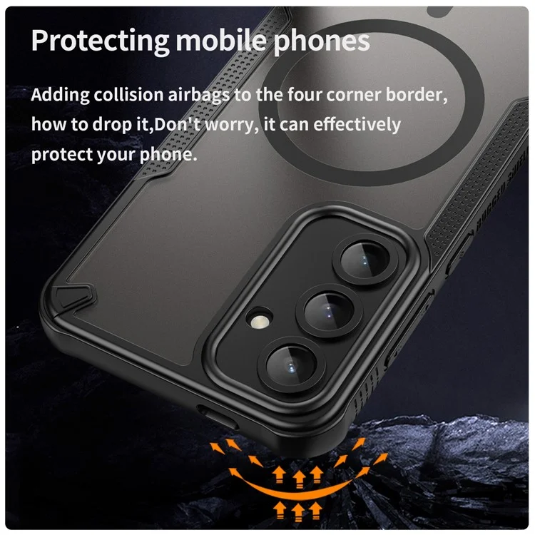 Bulk Purchasing For Samsung Galaxy S24 FE Magnetic Case Compatible with MagSafe TPU + PC Phone Back Cover - Black