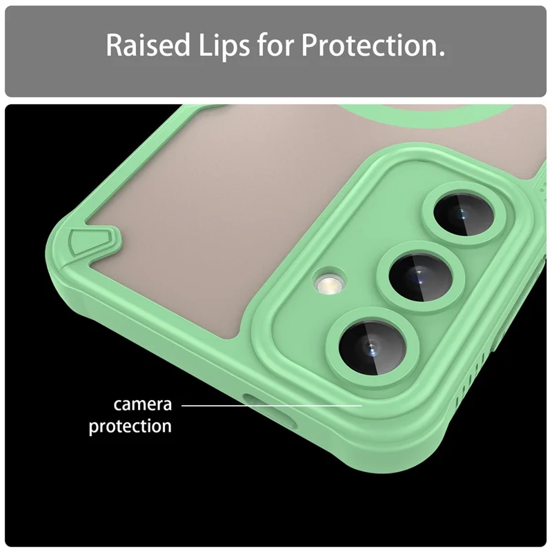 Bulk Purchasing For Samsung Galaxy S24 FE Magnetic Case TPU + PC Phone Back Cover - Green