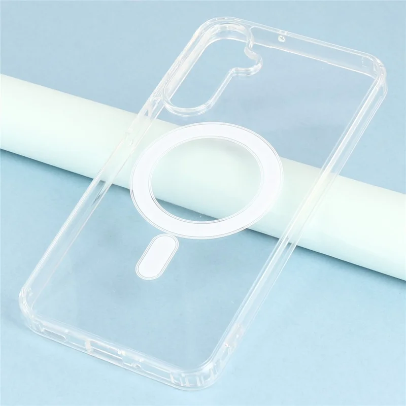 For Samsung Galaxy S24 FE Magnetic Case TPU + Acrylic Clear Phone Cover