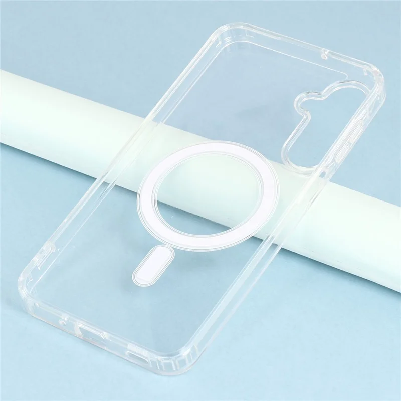 For Samsung Galaxy S24 FE Magnetic Case TPU + Acrylic Clear Phone Cover