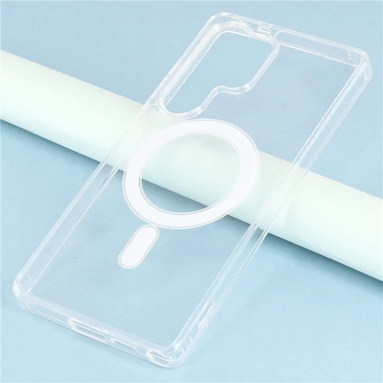 Sammelbestellung für Samsung Galaxy S24 Ultra Magnetische Hülle TPU + Acryl Transparente Handyhülle