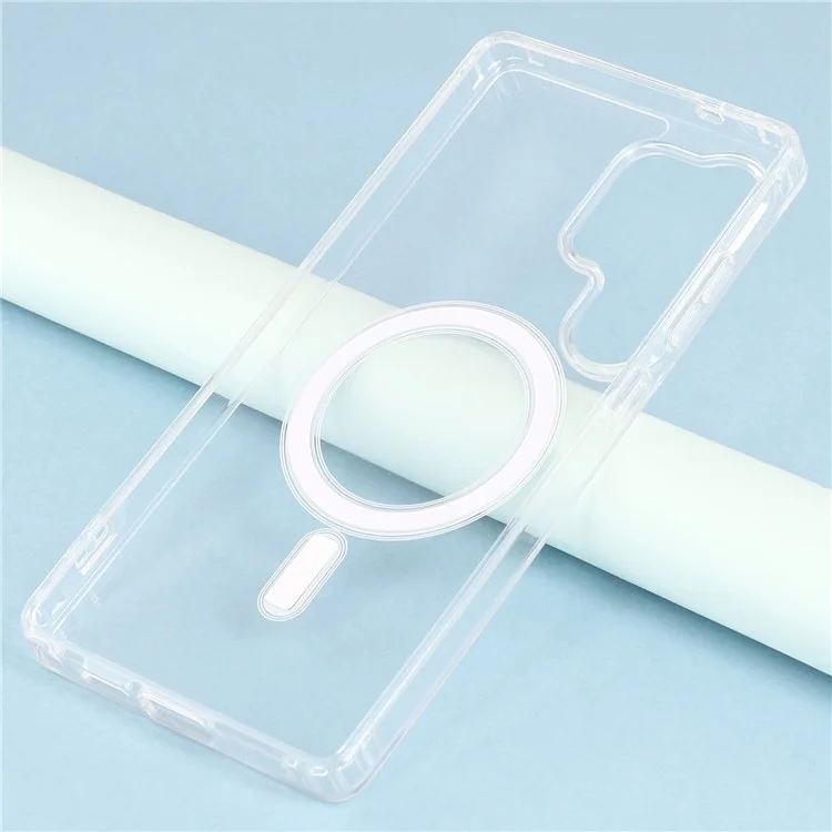 Sammelbestellung für Samsung Galaxy S24 Ultra Magnetische Hülle TPU + Acryl Transparente Handyhülle