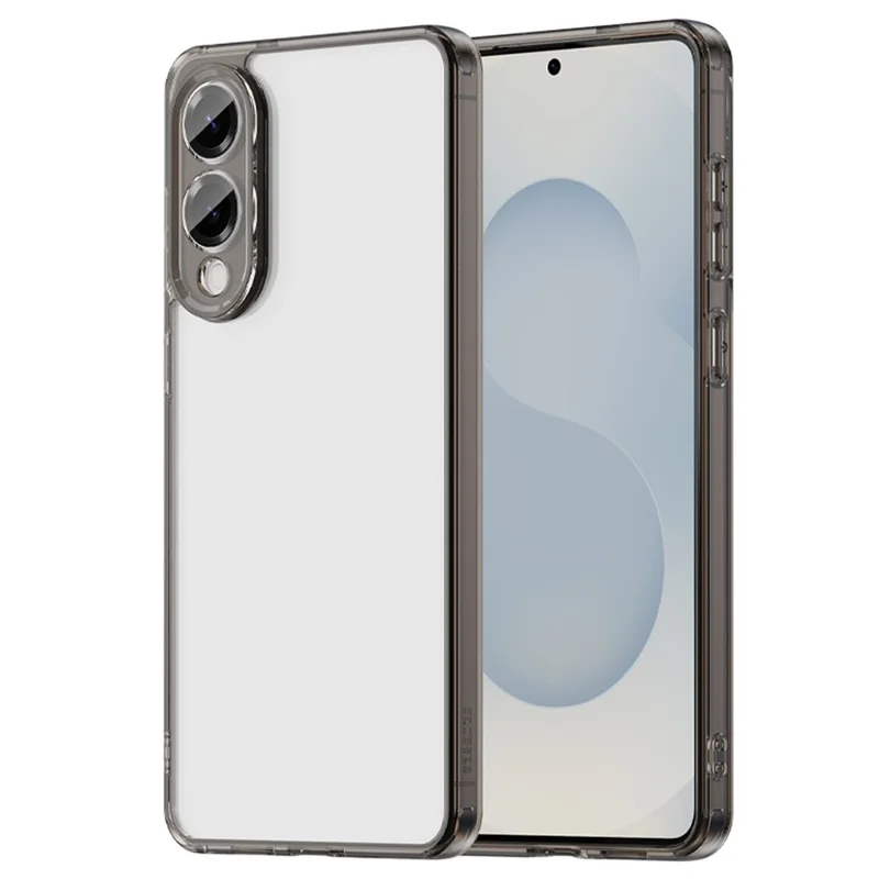 For Samsung Galaxy S25 Edge Case TPU + Acrylic Phone Back Cover Anti Yellowing - Black