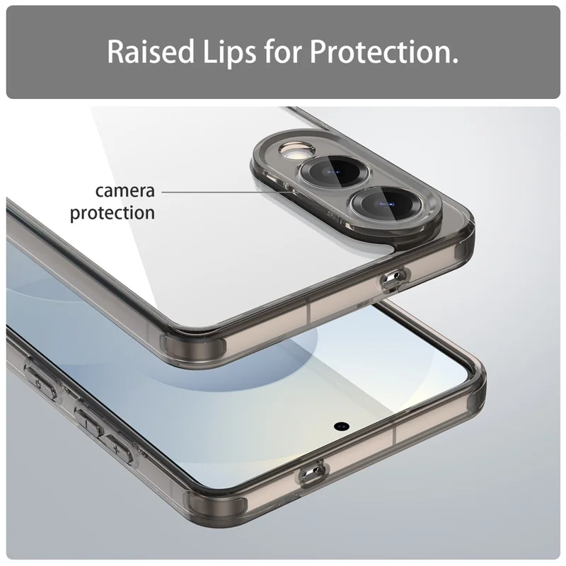 For Samsung Galaxy S25 Edge Case TPU + Acrylic Phone Back Cover Anti Yellowing - Black