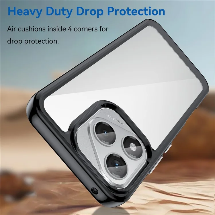 For Honor 400 Lite / X70i Case TPU + Acrylic Protective Clear Phone Cover - Black