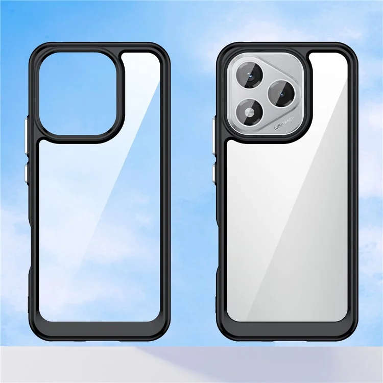 For Honor 400 Lite / X70i Case TPU + Acrylic Protective Clear Phone Cover - Black