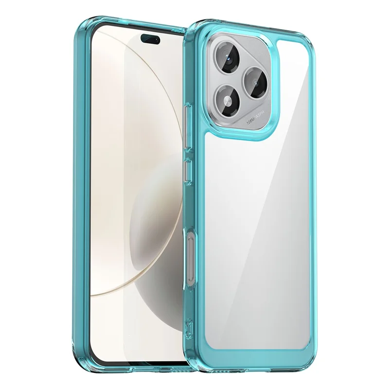 Cover per For Honor 400 Lite in TPU + Acrilico, Custodia Protettiva Trasparente per Telefono - Blu Trasparente