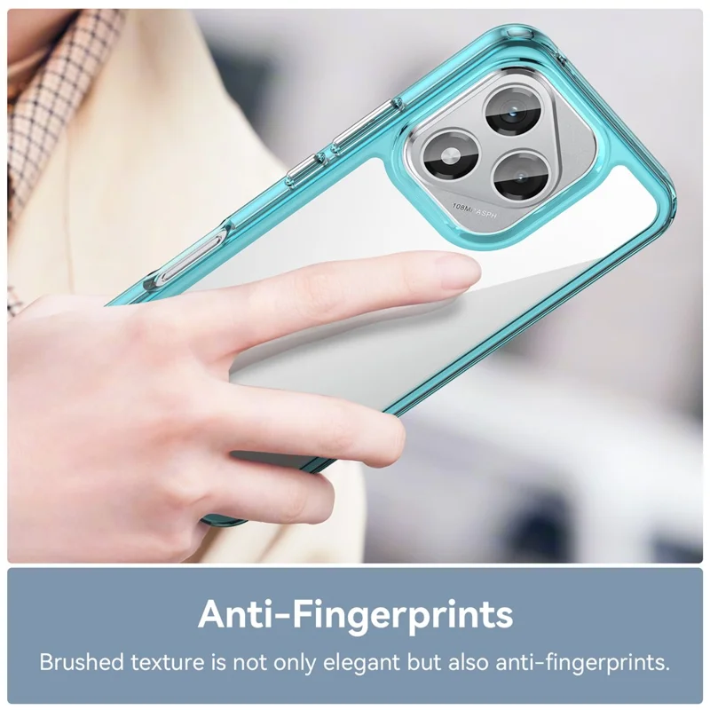 Cover per For Honor 400 Lite in TPU + Acrilico, Custodia Protettiva Trasparente per Telefono - Blu Trasparente