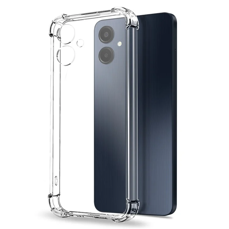 NORTHJO For Samsung Galaxy A06 4G  /  5G Clear Phone Case Four Corner Shockproof TPU Cover with Tempered Glass