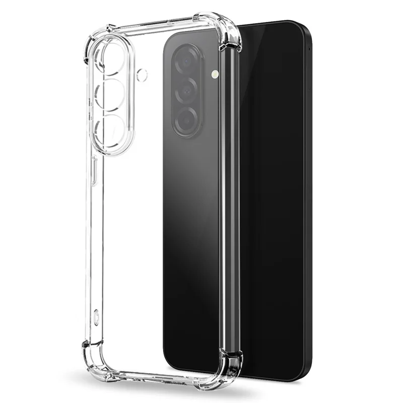 NORTHJO For Samsung Galaxy A26 5G Clear Phone Case Four Corner Shockproof TPU Cover with Tempered Glass