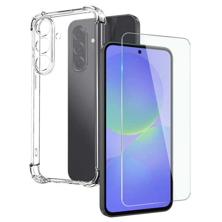 NORTHJO Transparente Handyhülle für Samsung Galaxy A36 5G mit stoßfester TPU-Schutzhülle und Panzerglas