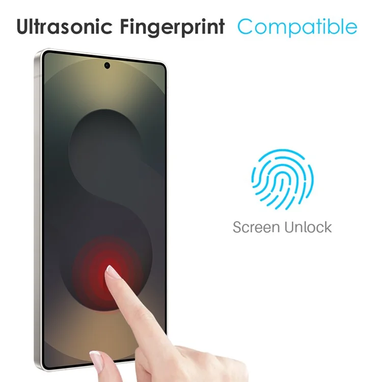 NORTHJO Funda Transparente Anticaídas TPU para Samsung Galaxy S25 Ultra con Cristal Templado y Soporte para Desbloqueo por Huella
