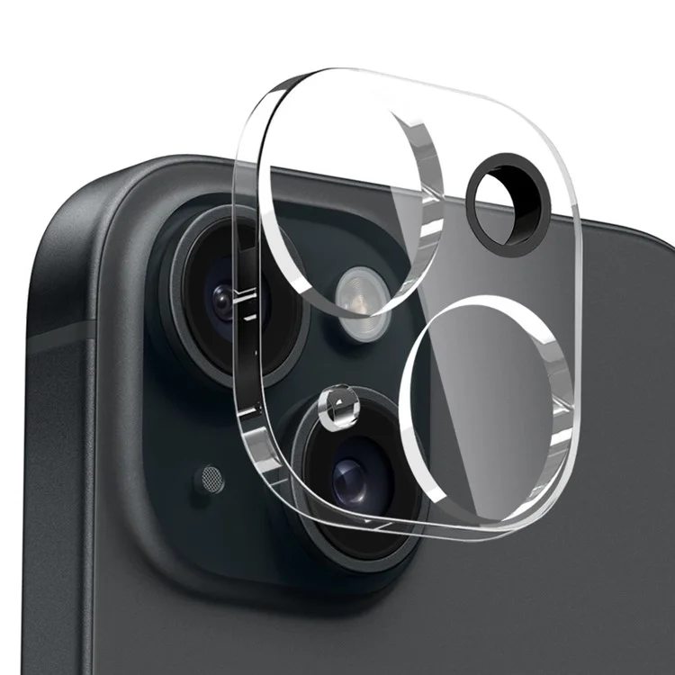 NORTHJO Para iPhone 15 Capa Transparente à Prova de Choque Capa TPU com Vidro Temperado e Película de Lente de Câmera