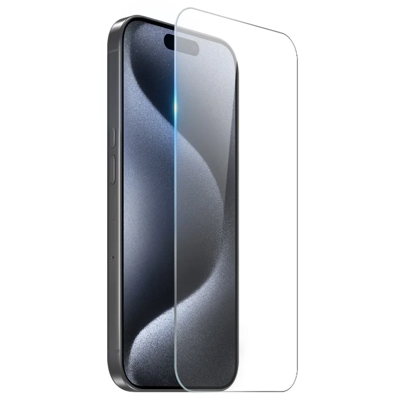 NORTHJO per iPhone 15 Pro Max Cover Trasparente Antiurto in TPU con Vetro Temperato e Pellicola Protettiva per Obiettivo Fotocamera