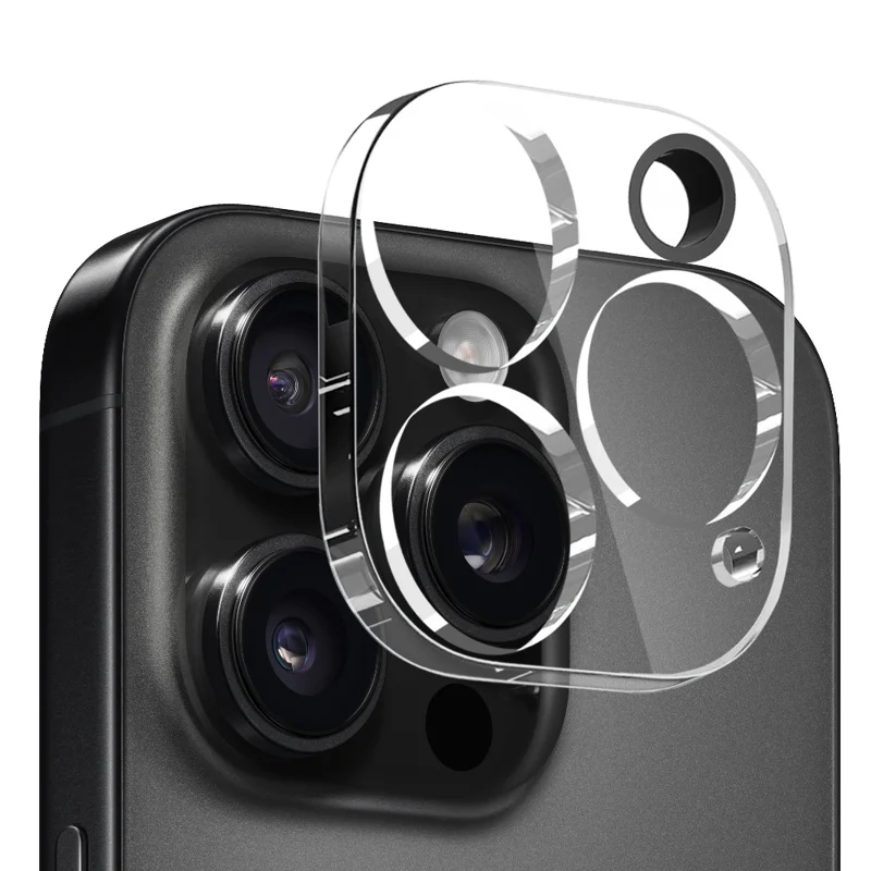NORTHJO For iPhone 16 Pro Max Clear Case Shockproof TPU Cover with Tempered Glass and Camera Lens Film