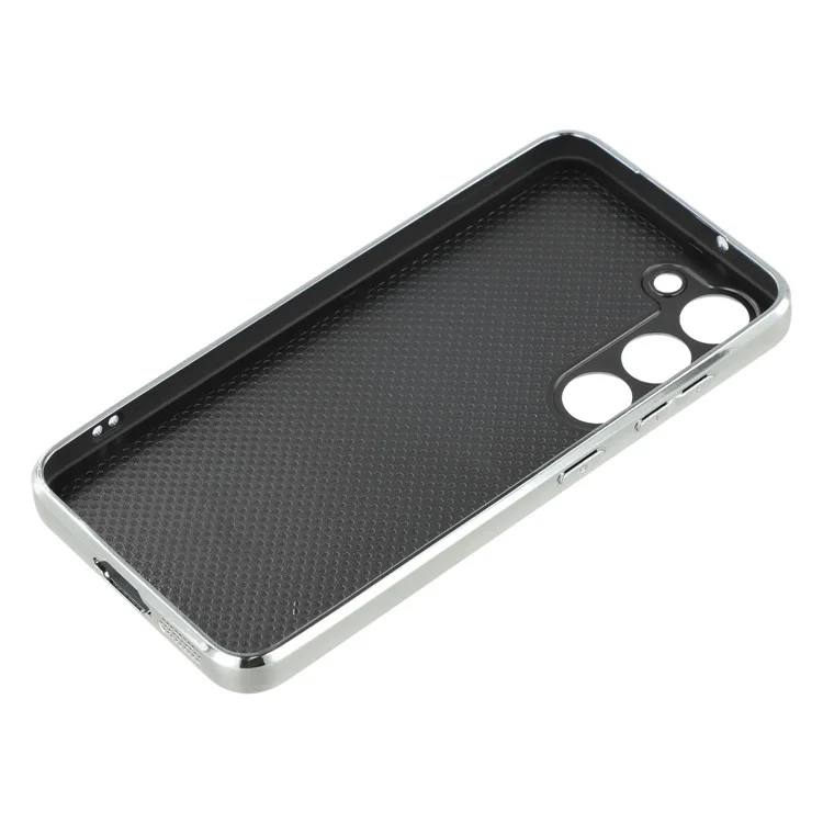 For Samsung Galaxy S23+ Case Electroplated Epoxy Metal Decor TPU + Acrylic Phone Cover Precise Cutouts - Five Bows