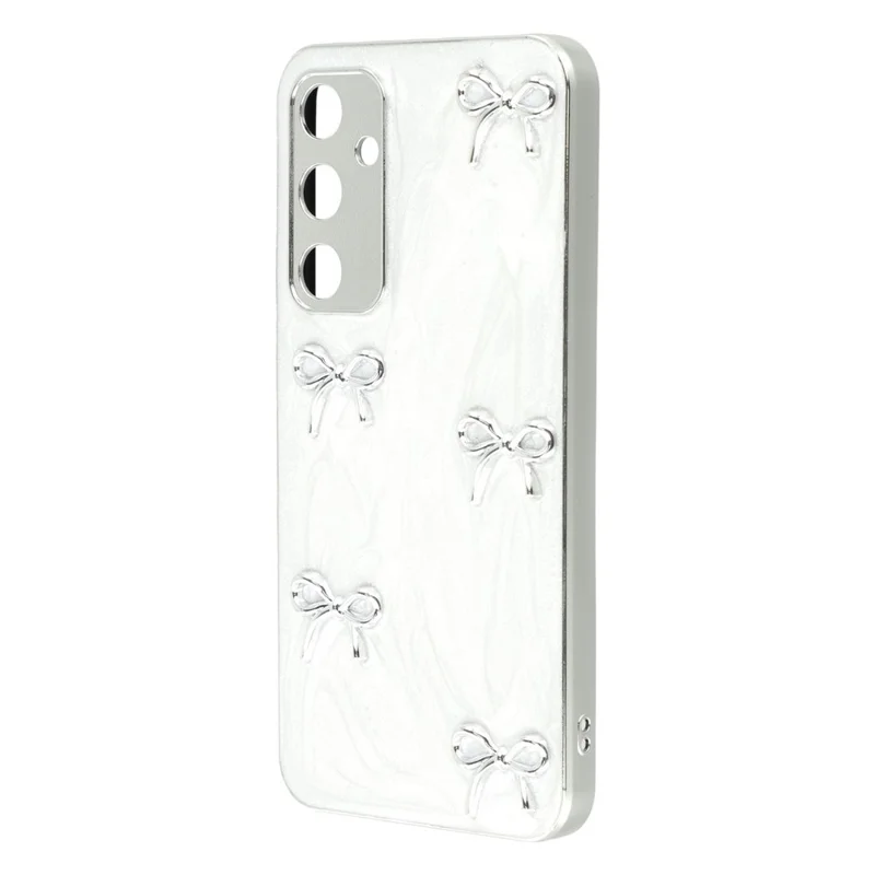 Funda para Samsung Galaxy A35 5G con Decoración Metálica Electropulida, TPU + Acrílico con Cortes Precisos - Cinco Lazos