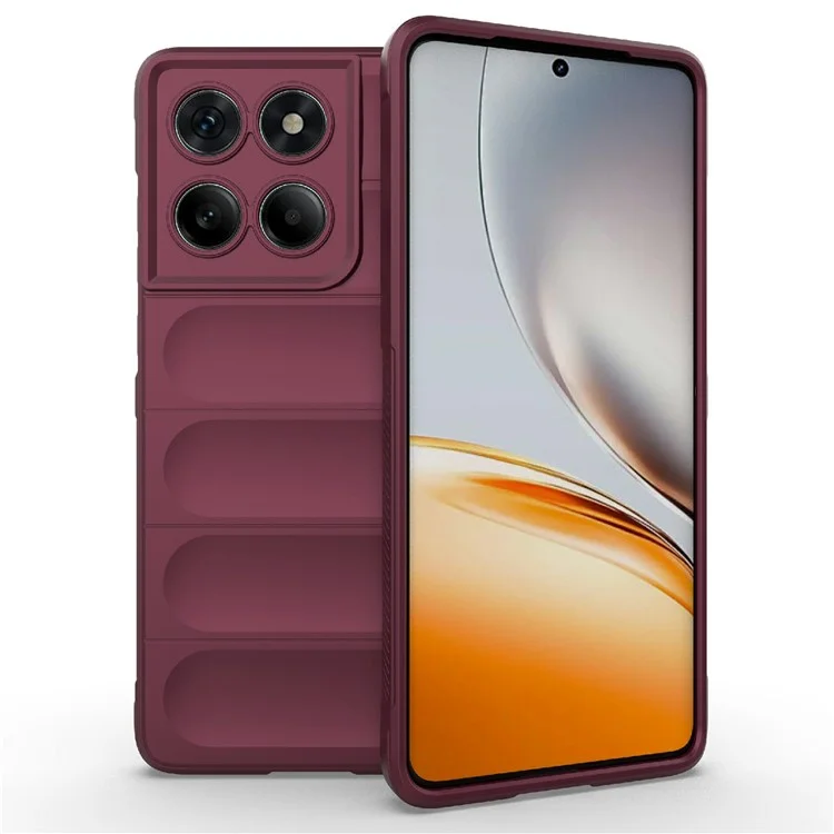 Cover per Motorola Edge 60 Fusion 5G Custodia Antiurto Morbida TPU Robusta - Rosso Vino