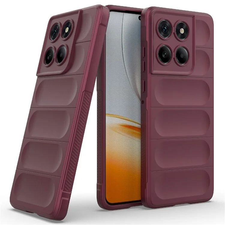Cover per Motorola Edge 60 Fusion 5G Custodia Antiurto Morbida TPU Robusta - Rosso Vino