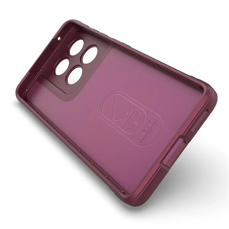 Cover per Motorola Edge 60 Fusion 5G Custodia Antiurto Morbida TPU Robusta - Rosso Vino