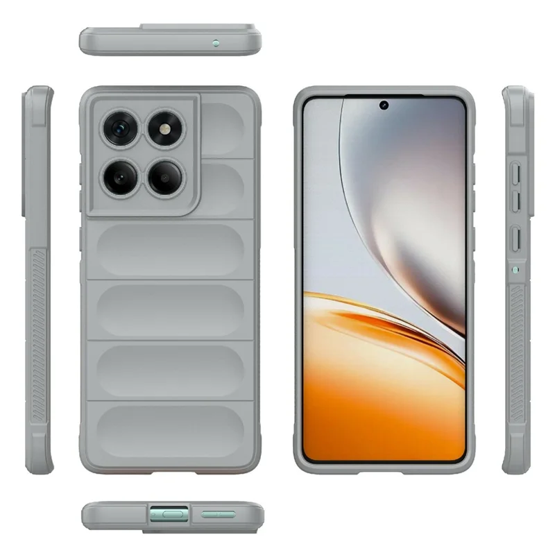 For Motorola Edge 60 5G / 60 Fusion 5G Case Anti-Drop Soft TPU Rugged Phone Back Cover - Light Grey