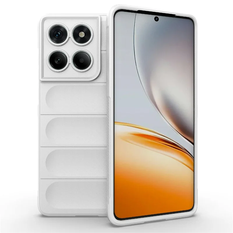 For Motorola Edge 60 5G / 60 Fusion 5G Case Anti-Drop Soft TPU Rugged Phone Back Cover - White