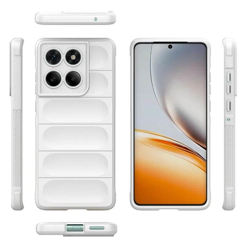 For Motorola Edge 60 5G / 60 Fusion 5G Case Anti-Drop Soft TPU Rugged Phone Back Cover - White