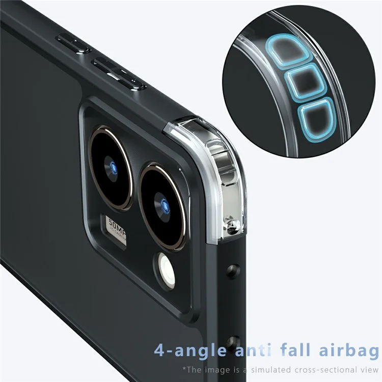 Funda para Realme P3 Ultra 5G Antigolpes de TPU + PC con Acabado Mate para Teléfono