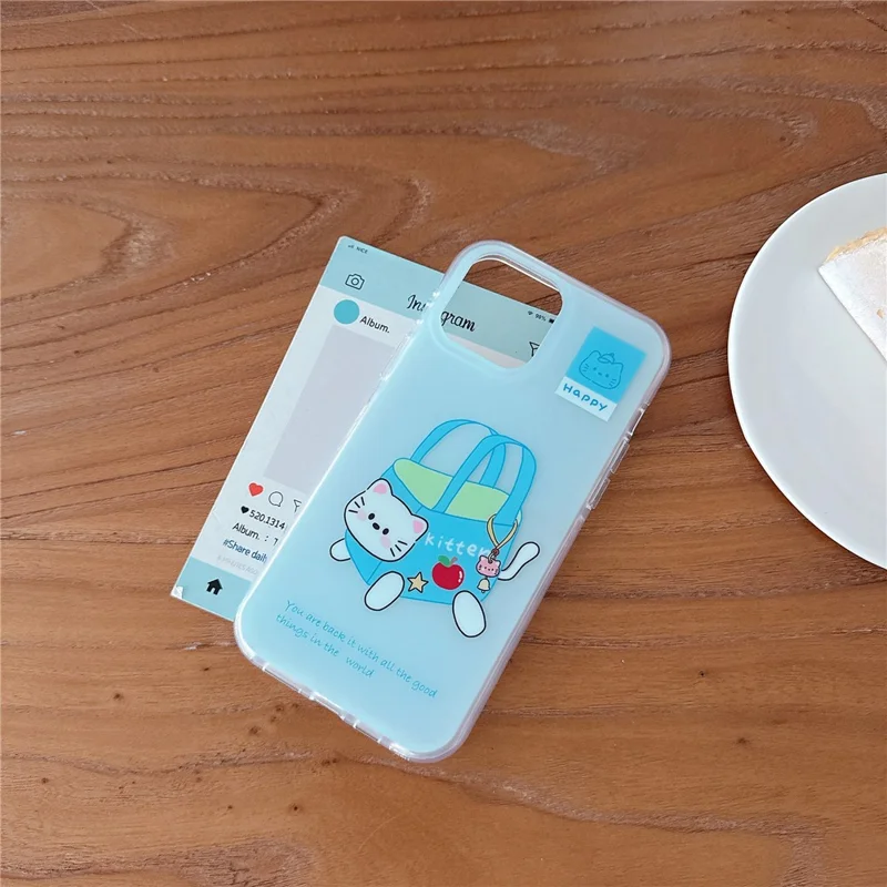 For iPhone 16 Pro Max Case Double Sided IMD Handbag Cat Acrylic + TPU Shockproof Phone Cover