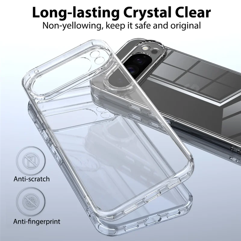 For Google Pixel 10 Pro XL Clear Phone Case TPU + Acrylic Shockproof Phone Back Cover