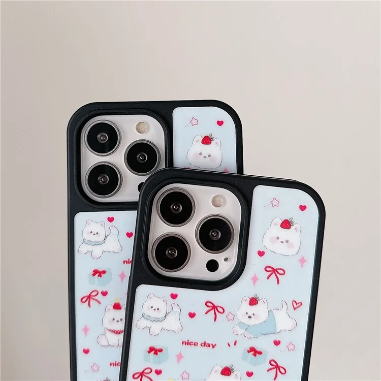 Étui pour iPhone 16 Pro Max Terrier des Highlands Occidentaux avec Nœud en Acrylique - Coque de Protection Antichoc