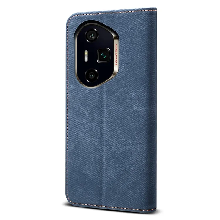 For Honor 400 Pro Étui Texture en jean anti-rayures Étui de téléphone en cuir - Bleu